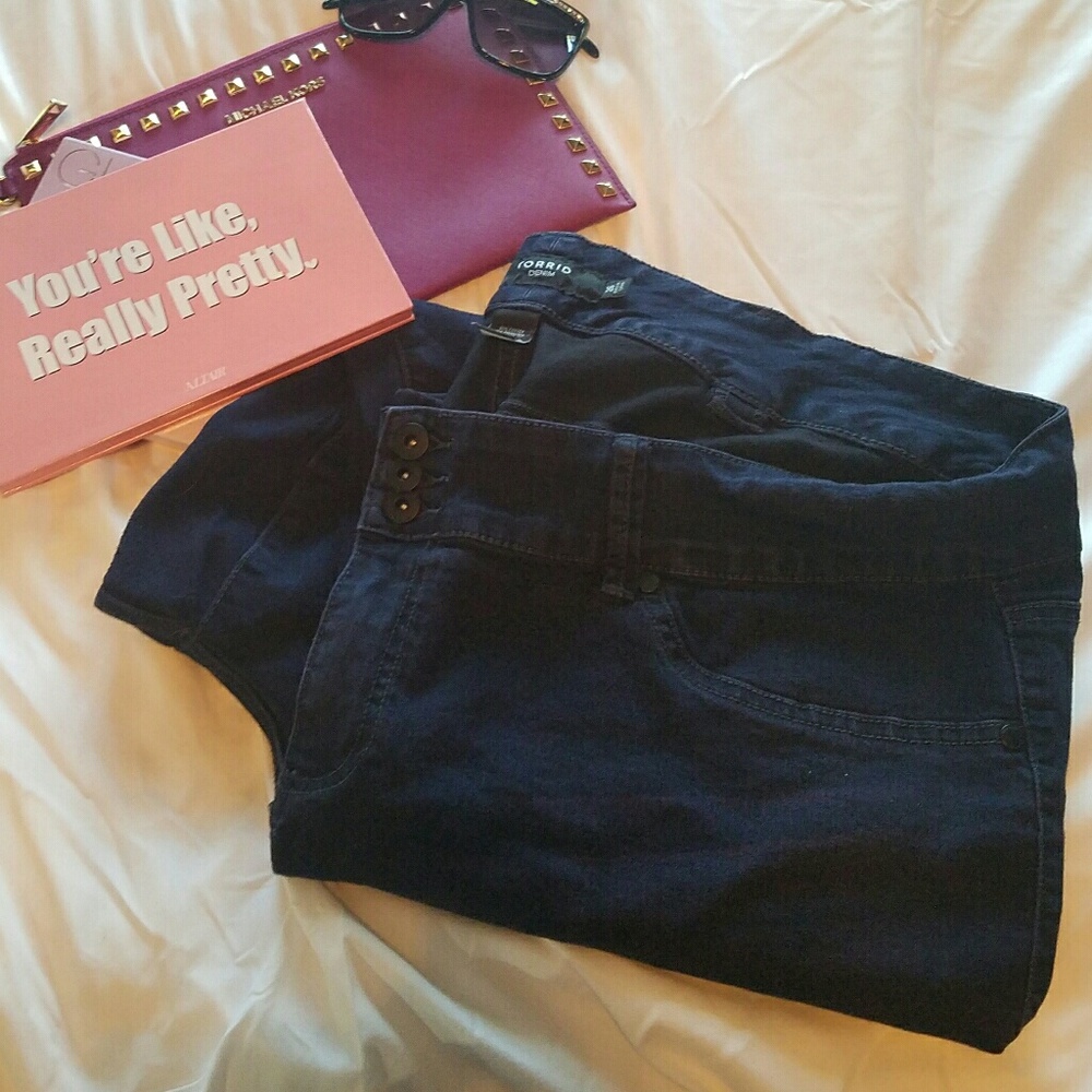 Indigo skinny jeans