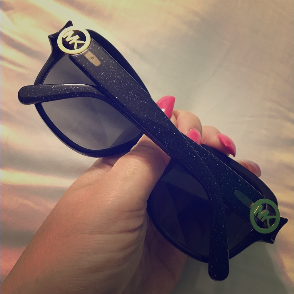 Polarized Michael Kors Gold Glitter Sunglasses