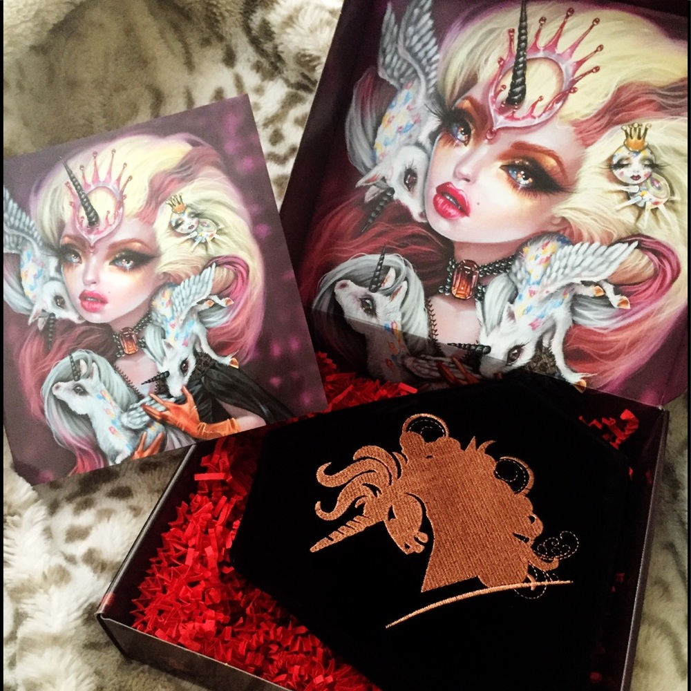 Royal unicorn rose gold makeup brushes