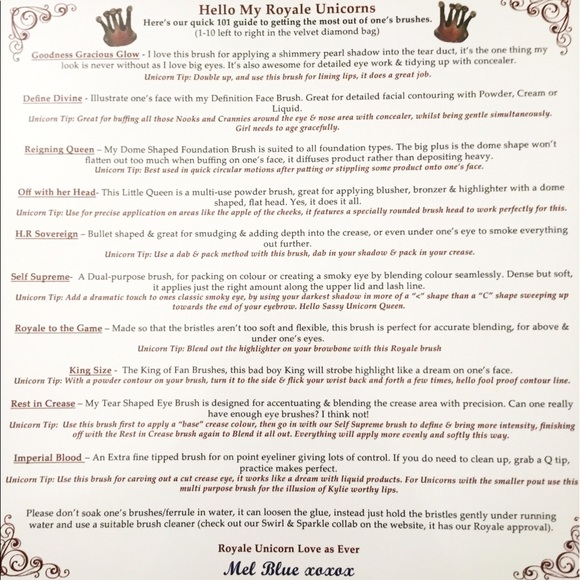 Royal unicorn rose gold makeup brushes - Picture 7 of 7