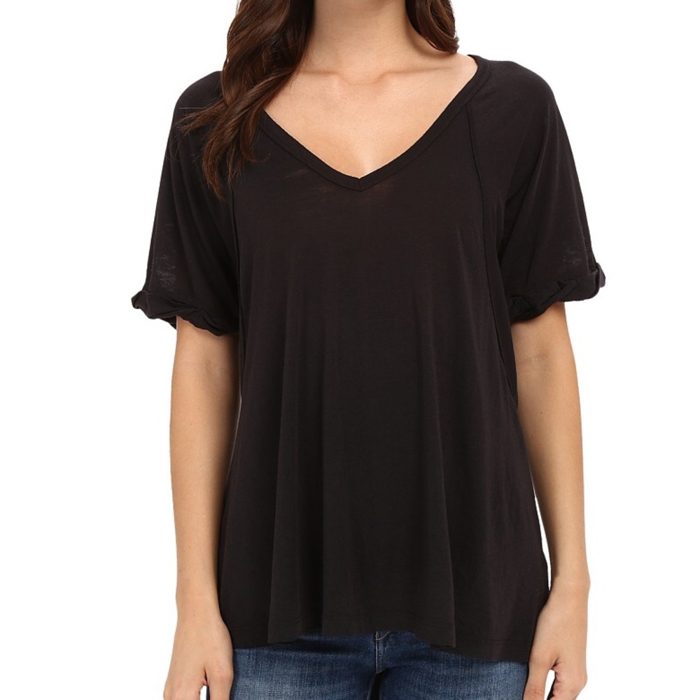 FLASH SALE Free People "Free Fallin" tee black XS