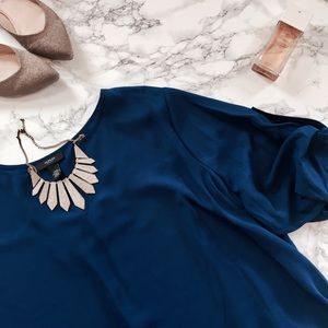 Royal Blue Blouse (PLUS SIZE)