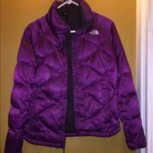 North Face purple bubble jacket