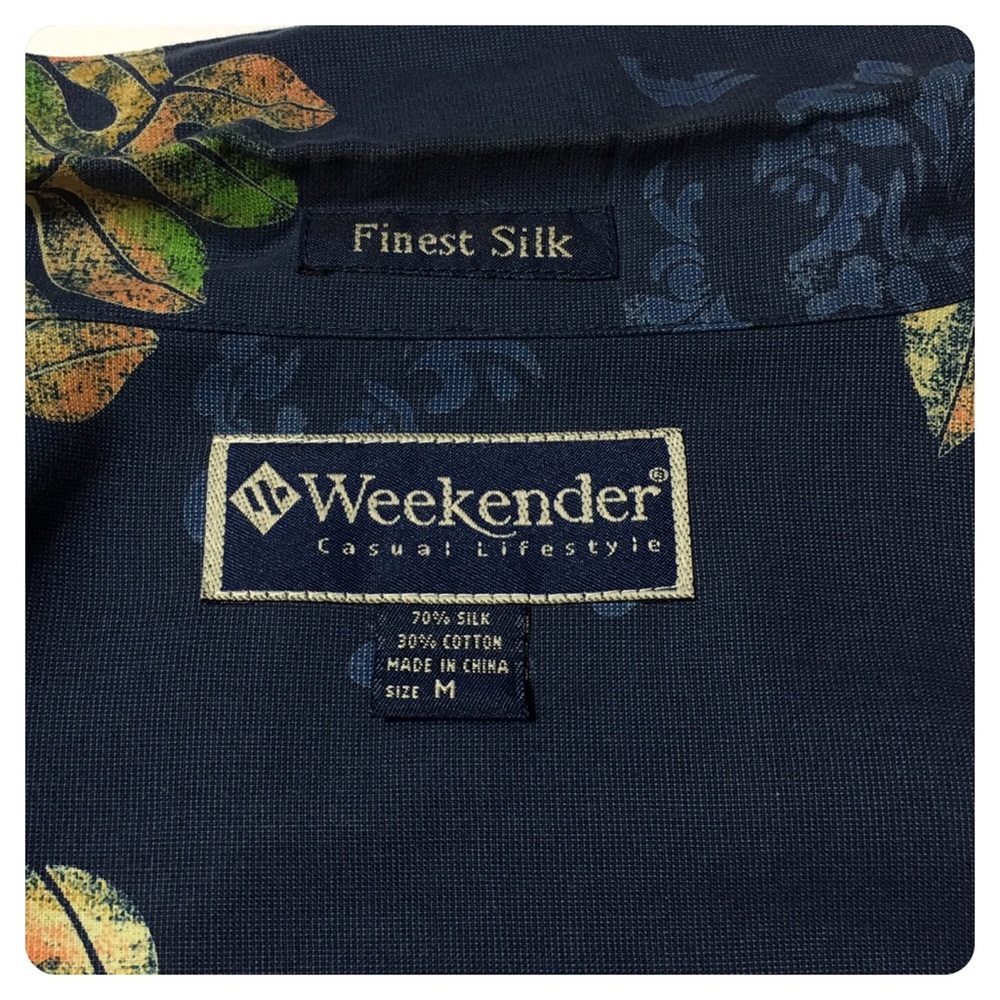 WEEKENDER silk hawaiian style mens aloha shirt - Picture 4 of 7