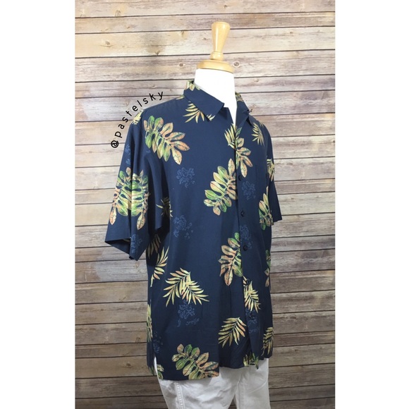 WEEKENDER silk hawaiian style mens aloha shirt - Picture 2 of 7