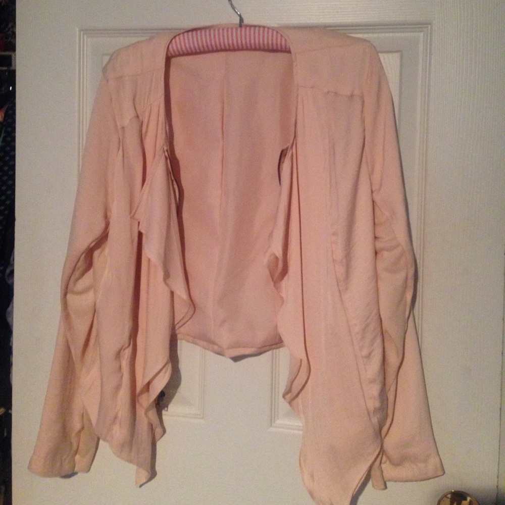 Pink zip-blouse/cardigan
