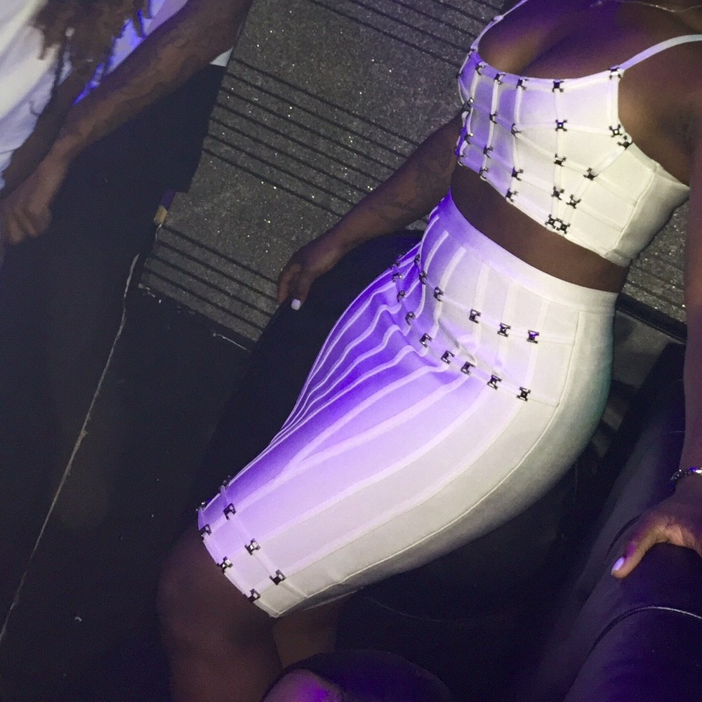2 piece bandage skirt set