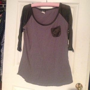 Gray & Green baseball tee