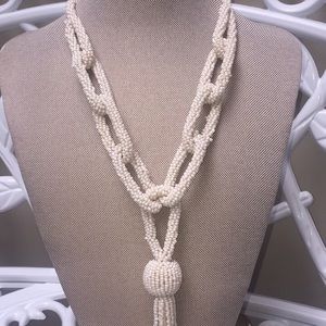 Beaded Tassel Statement Necklace