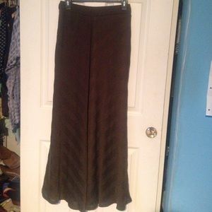 Long, thicker, green maxi skirt - with mini
