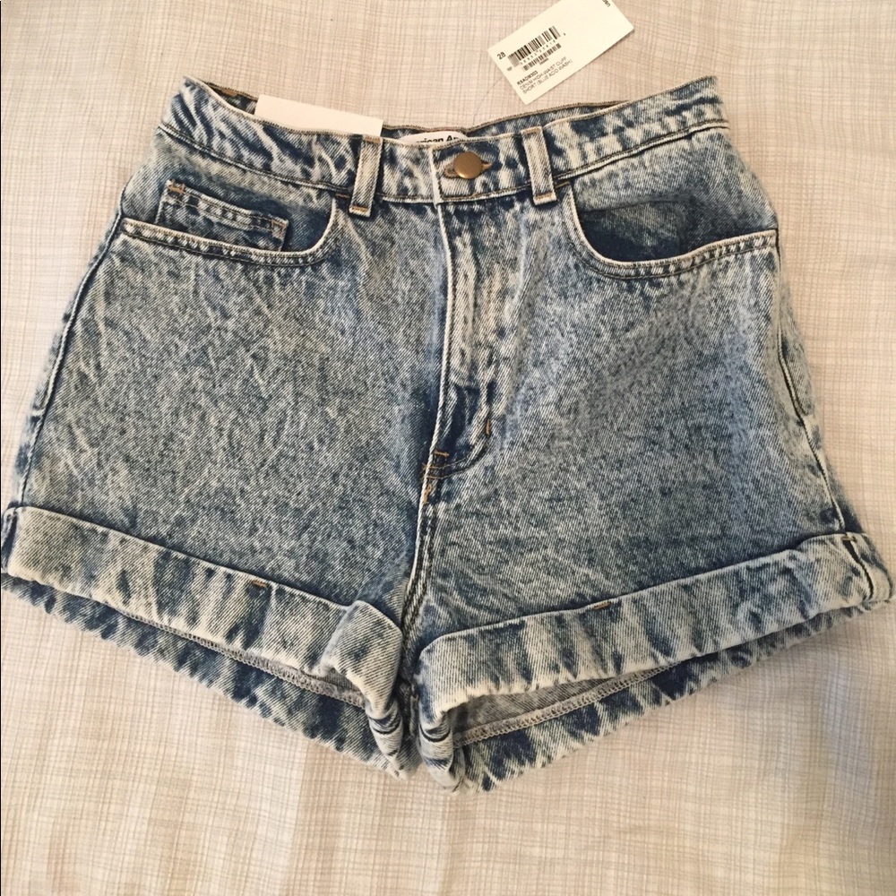 Size 28 Acid Wash American App. High Waist Shorts