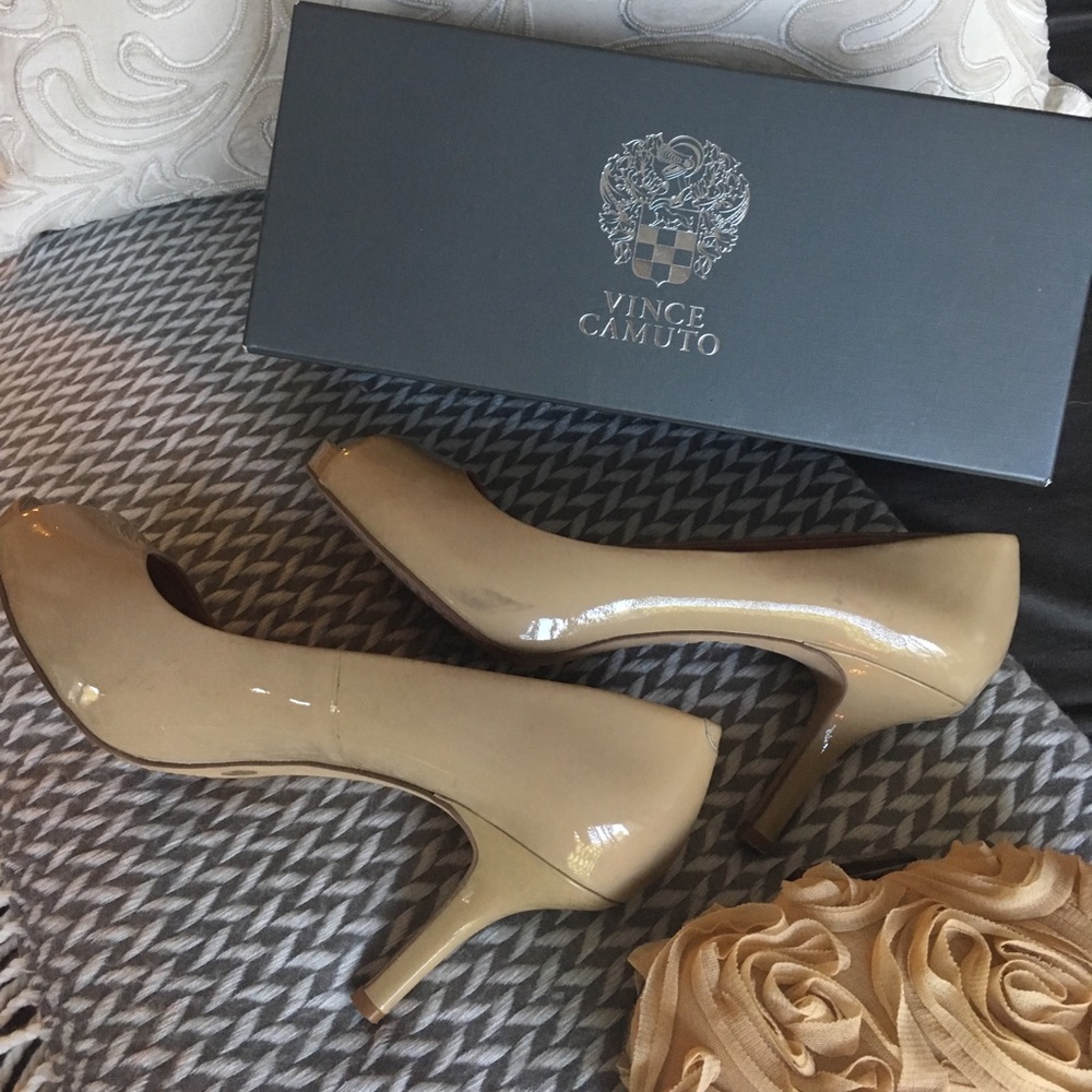 Nude Peep Toe Pumps