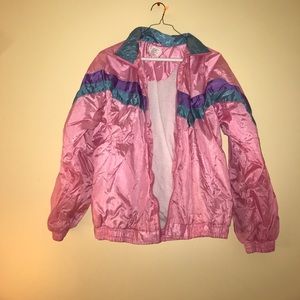 Pink retro Windbreaker