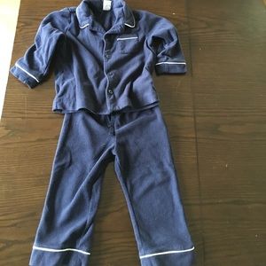 Navy blue fleece pajamas