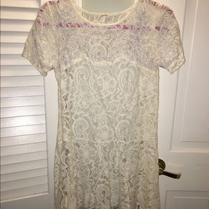 Free People lace shirt dress XS