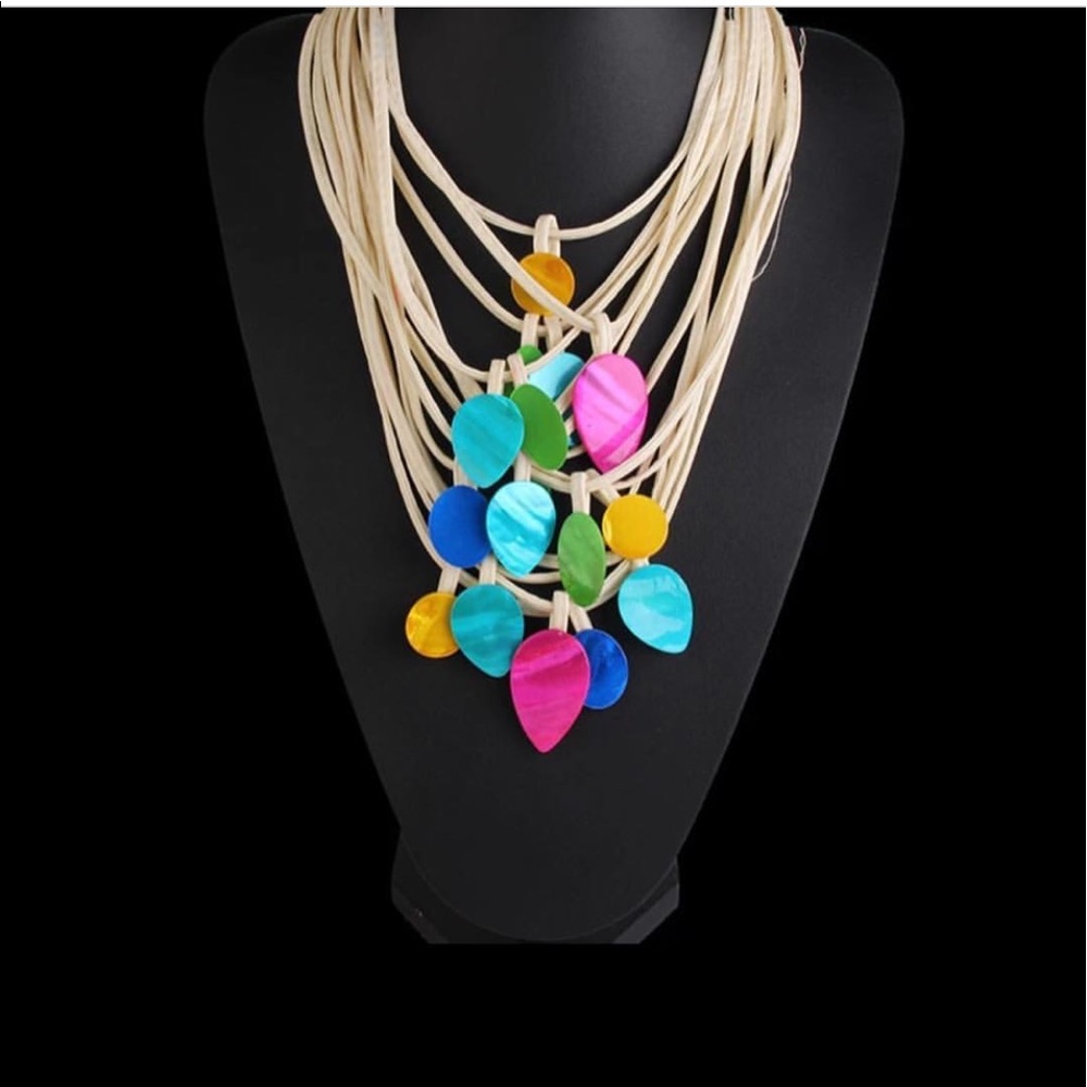 Colorful layer necklace nwot