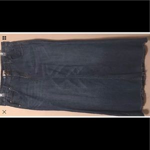 FREE PEOPLE DIY BLUE JEAN DENIM MAXI SKIRT 30