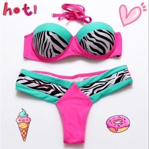 Fashion zebra print bikini