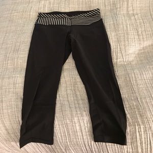 Lulu Lemon Black Wunder Under Capri