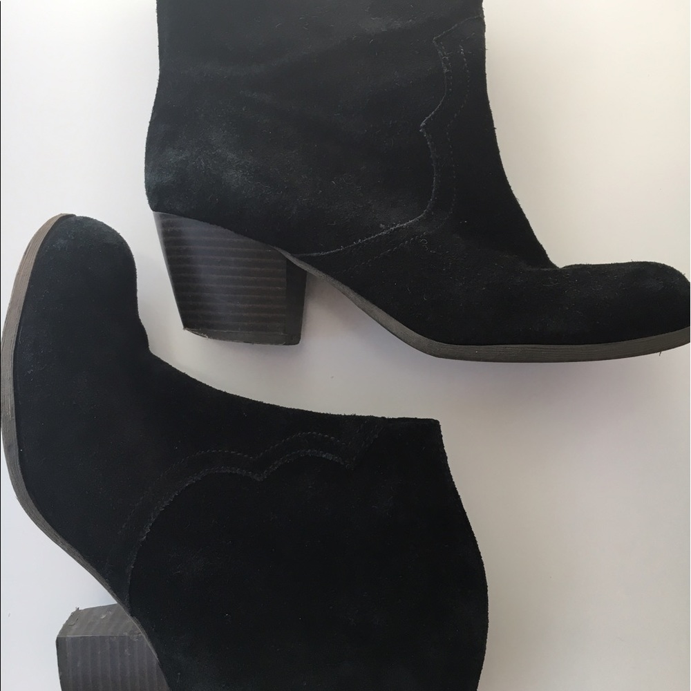 Lucky brand suede black booties