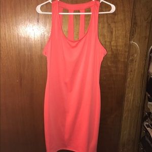 Bebe dress coral color
