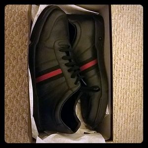 Black Gucci Striped Sneakers