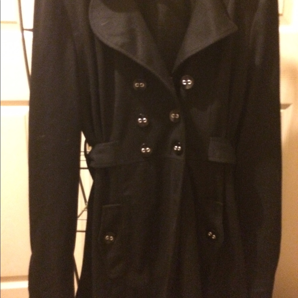 Black light weight pea coat