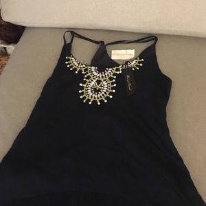 Beaded navy cami.. new with tags