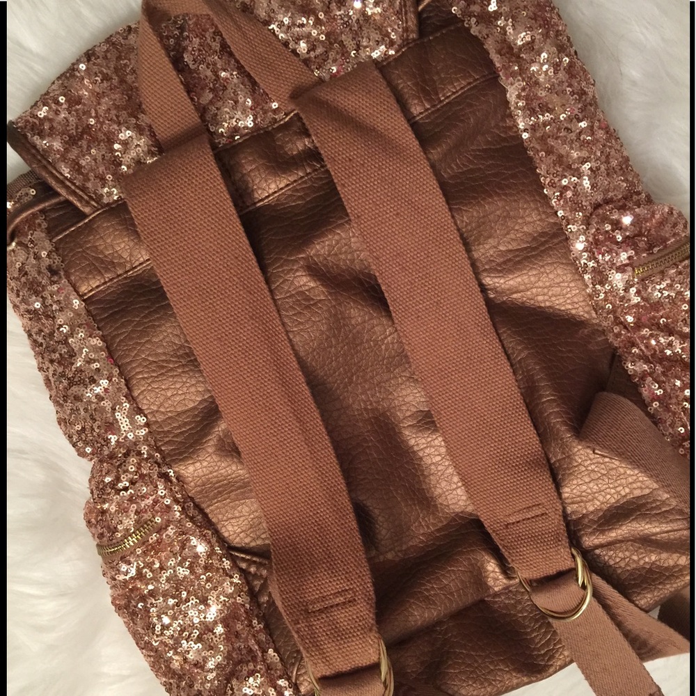 Juicy Couture sequined back pack/Gold - Picture 2 of 2