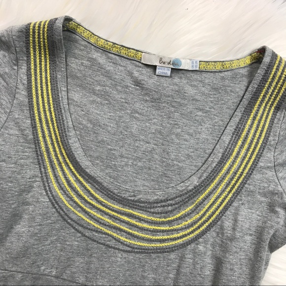 Boden Dresses - Boden Grey Yellow Necklace Dress Jersey Knit Boden Dresses - Boden Grey Yellow Necklace Dress Jersey Knit