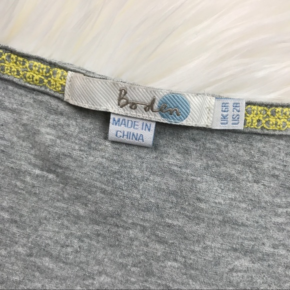 Boden Dresses - Boden Grey Yellow Necklace Dress Jersey Knit Boden Dresses - Boden Grey Yellow Necklace Dress Jersey Knit