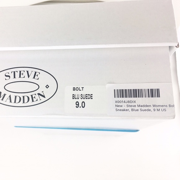 Blue Suede Shoes Steve Madden Bolt Sneakers NIB - Picture 7 of 8