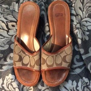 Authentic/ Original Coach signature wedges