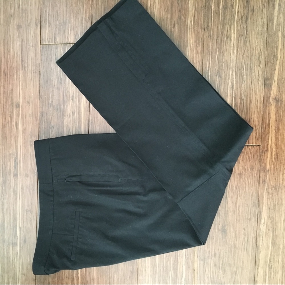 Theory tailored black boot cut pants with stretch