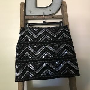Express sequin skirt