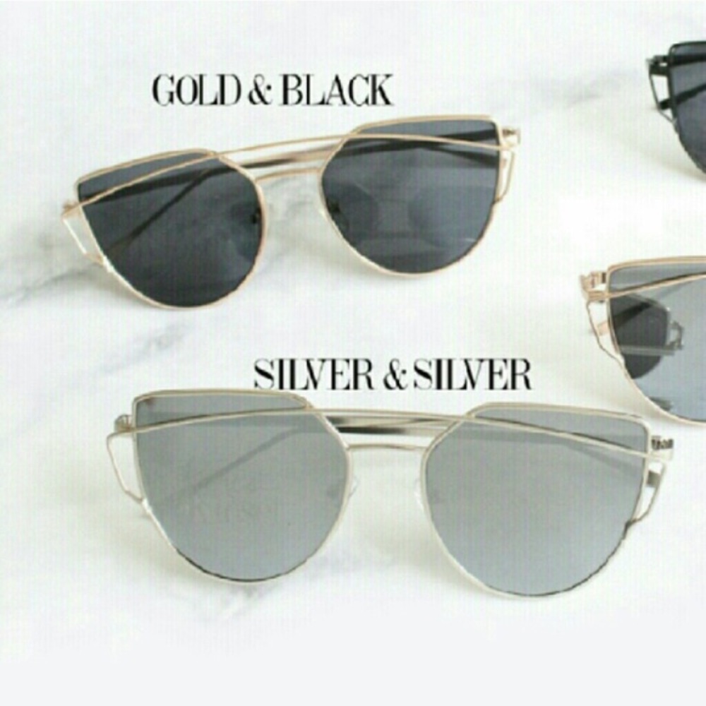 Accessories | Silver mirrored cat eye sunglasses - Picture 3 of 3