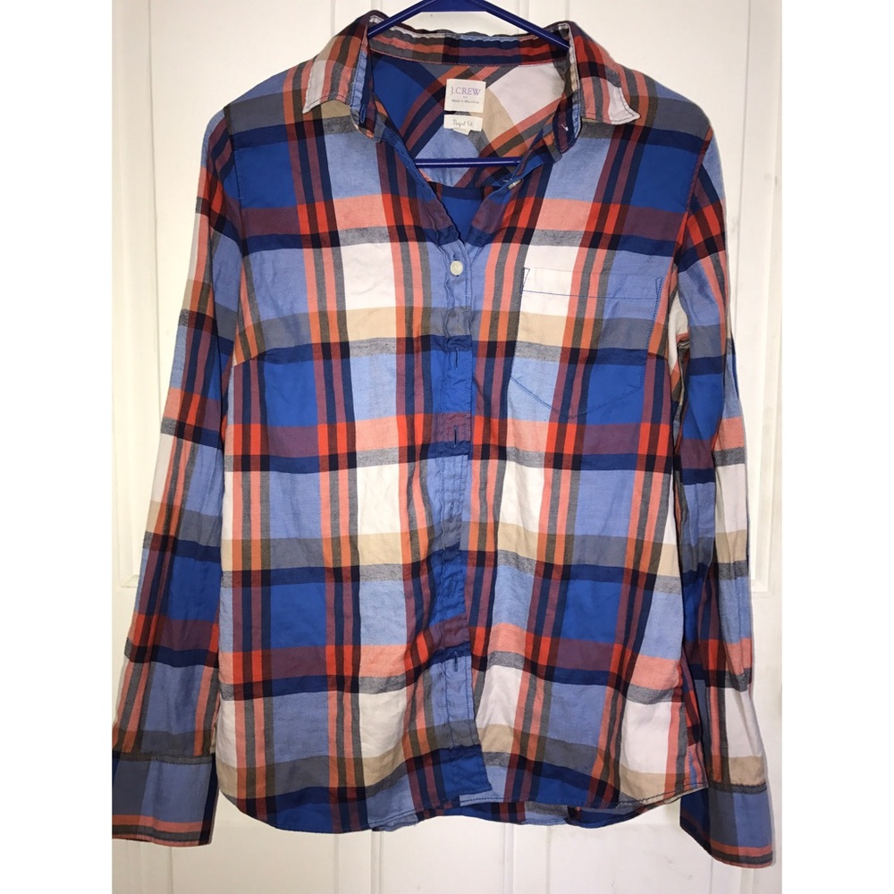 J.Crew blue flannel