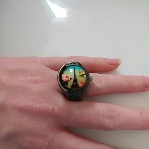 Unique stretchy clock ring