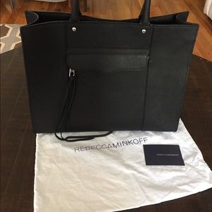 Rebecca Minkoff Sappiano leather black tote
