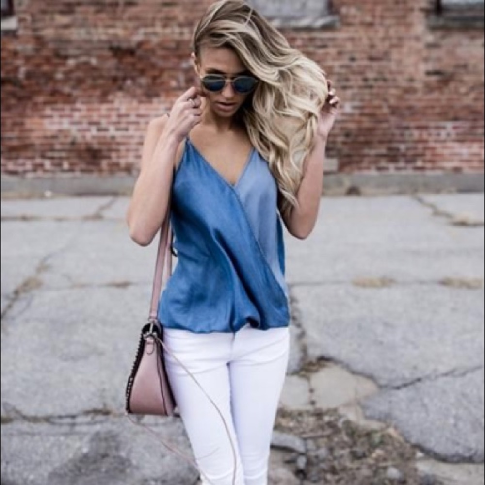 Vicki Collection - Chambray Drape Top