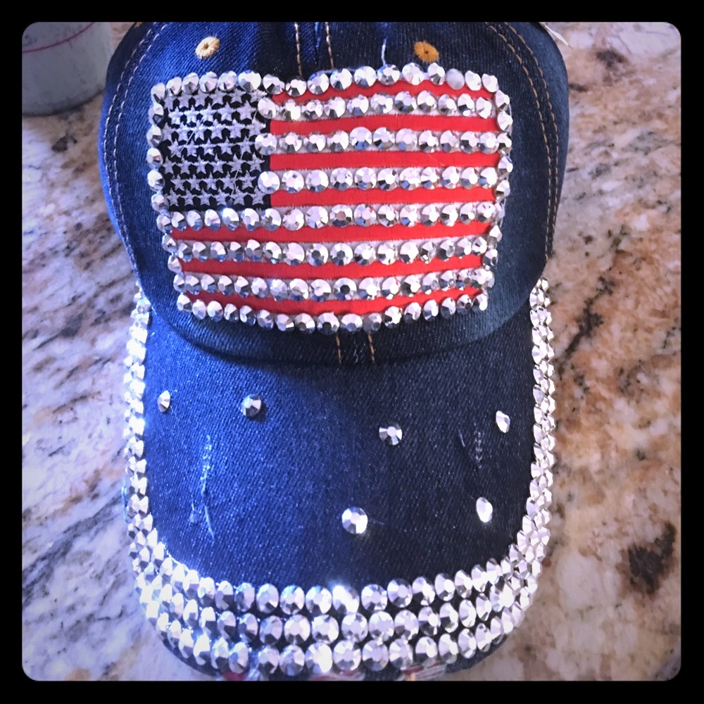 USA flag jean cap