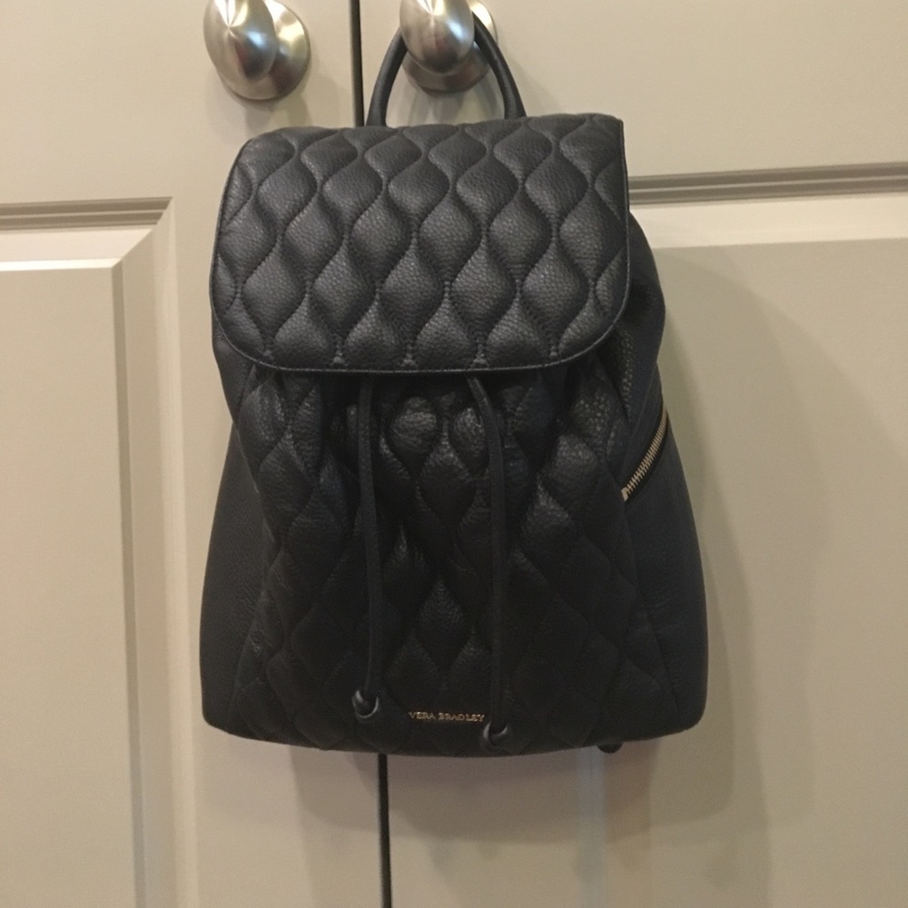 Vera Bradley quilted leather backpack