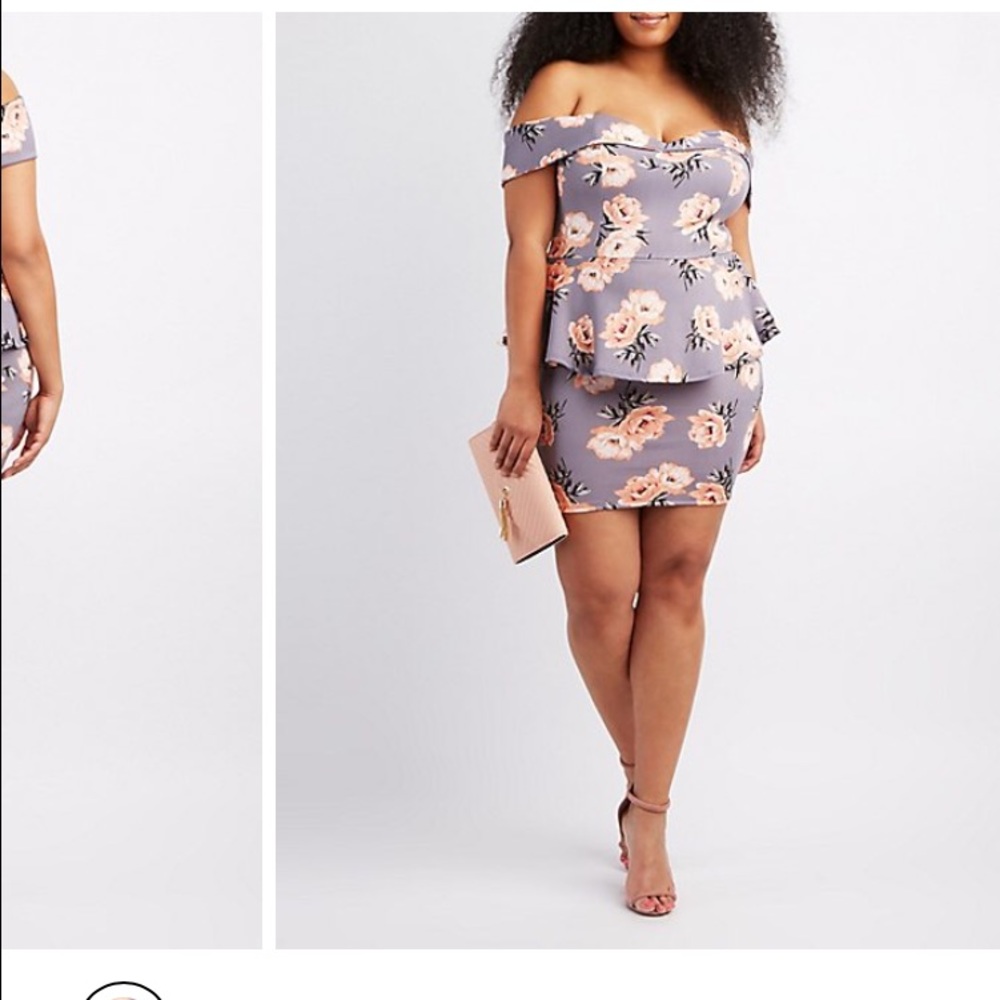 Purple peplum dress