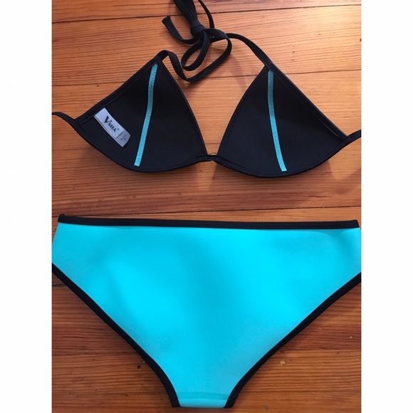 Blue Neoprene Bikini - Picture 2 of 2