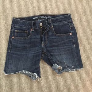 Dark Wash 5" Inseam American Eagle Shorts