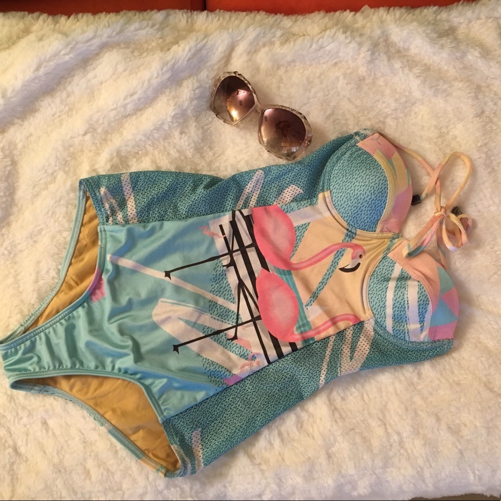 We are HANDSOME sundaes panel swimsuit