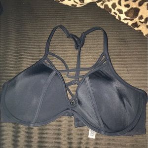 VS Swim Black Cross Front Push Up Top!