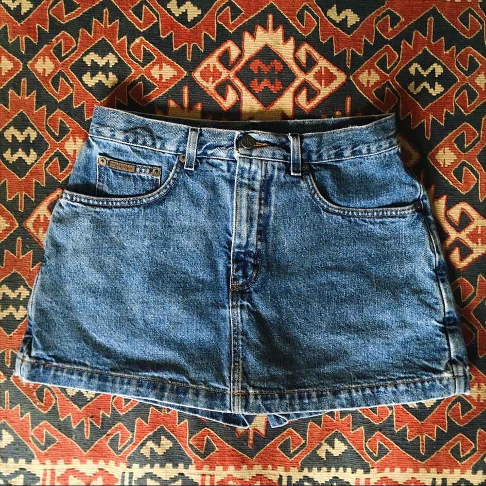 90's Vintage CK Denim Skort (Skirt Shorts)