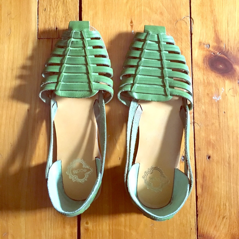 Ecote woven leather spring flats