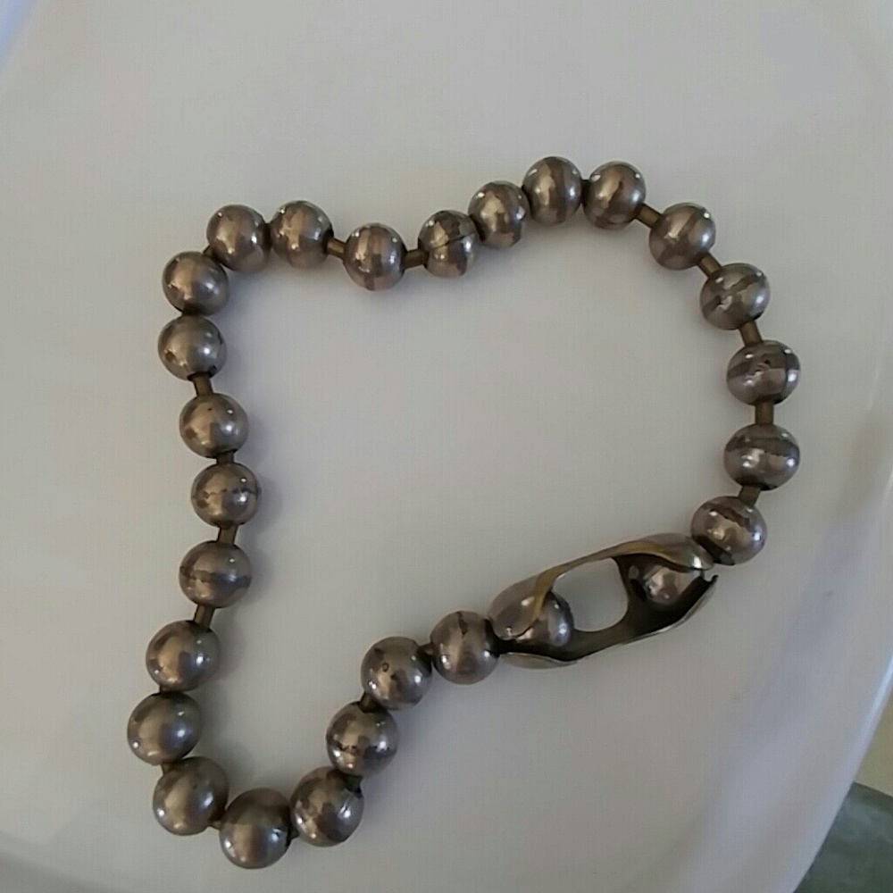 Goth/punk/grunge metal ball necklace